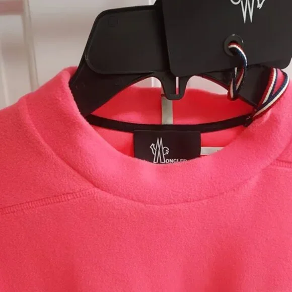 Moncler Grenoble Pink Ski Mountain Logo Fleece Sweater